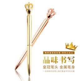 ODM en ligne en gros Spot marchandises à la mode Stifte métal xp stylo couleurs assorties charmant couronne stylos à bille pour dame saint valentin cadeaux