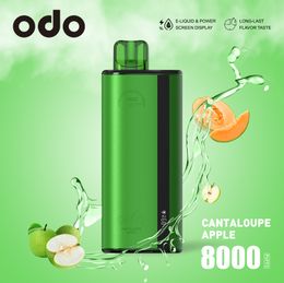 ODO X 8000 Rookwolken Wegwerpvape Puff Vapes Wegwerpbladerdeeg 8000 E-sigaret met slim scherm 1000 mAh Type-C Mesh Coil 20 smaken