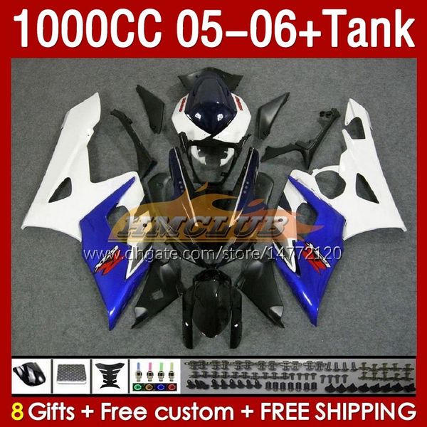 Tanque de carenado OEM azul para SUZUKI GSXR1000 GSXR 1000 CC K5 GSX-R1000 2005-2006 Cuerpo 157No.1 1000CC GSXR-1000 05 06 GSX R1000 2005 2006 Molde de inyección Carenado