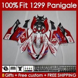 Corps OEM pour DUCATI Panigale 959 1299 S R 959R 1299R 15-18 Carrosserie 140No.15 959-1299 959S 1299S 15 16 17 18 Cadre 2015 2016 2017 2018 Moule à injection Carénage rouge stock nouveau