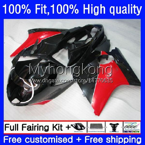 Corps OEM pour HONDA CBR 1100XX 1100 CC XX 02 03 04 05 06 07 35No.103 Blackbird CBR1100XX 96-07 CBR1100 XX Noir rouge 1996 1997 1998 1999 2000 2001 Carénage de moulage par injection