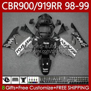 OEM-Karosserie für HONDA CBR900RR CBR919RR CBR 919RR 900RR Repsol grau 98 99 Karosserie 127No.156 CBR919 CBR900 RR CBR 900 919 RR CC 1998 1999 900CC 919CC 1998-1999 Verkleidungsset