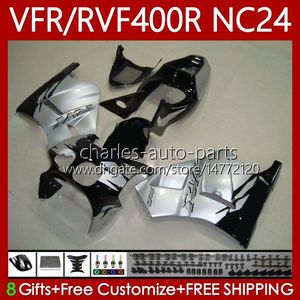 Corps OEM pour Honda RVF400R VFR400 R VFR400R NC24 V4 87 88 Bodywork 78NO.16 RVF400 RVF VFR 400 R 400RR 87-88 VFR 400R VFR400R 1987 1988 Catériel de la moto Glossy argenté