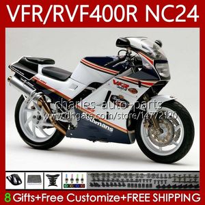 Corps OEM pour HONDA RVF400R VFR400 R VFR400R NC24 V4 87 88 Carrosserie 78No.35 RVF400 RVF VFR 400 R 400RR 87-88 VFR 400R VFR400RR 1987 1988 Carénage de moto bleu foncé blk