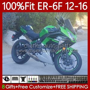 Corps OEM pour KAWASAKI NINJA 650R ER 6F ER-6F ER6 F 2012 2013 2014 2015 2016 Carrosserie 136No.84 650-R 650 R 2012-2016 ER6F Usine Vert 12 13 14 15 16 Carénage de moulage par injection