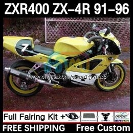 OEM Body voor Kawasaki Ninja ZXR 400 CC ZX-4R ZX4R 91-96 Carrosserie 12DH.144 ZX 4R 4R 4 R 400cc ZXR400 91 92 93 94 95 96 ZXR-400 1991 1992 1992 1994 1996 1996 1996 GELLEN GELLIJKE WIT GELLIJKE WITTE GEEEL WITTE GEOEL GEEEL WIT GELLAAGE GELLOW GELLEN