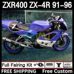 Corps OEM pour Kawasaki Ninja ZXR 400 CC ZX-4R ZX4R 91-96 Bodywork 12DH.142 ZX 4R 4 R 400CC ZXR400 91 92 93 94 95 96 ZXR-400 1991 1992 1993 1994 1995 1996 Fares Gloss Purple