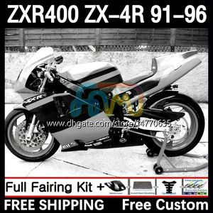 OEM Body For KAWASAKI NINJA ZXR 400 CC ZX-4R ZX4R 91-96 Bodywork 12DH.157 ZX 4R 4 R 400CC ZXR400 91 92 93 94 95 96 ZXR-400 1991 1992 1993 1994 1995 1996 Fairing grey black