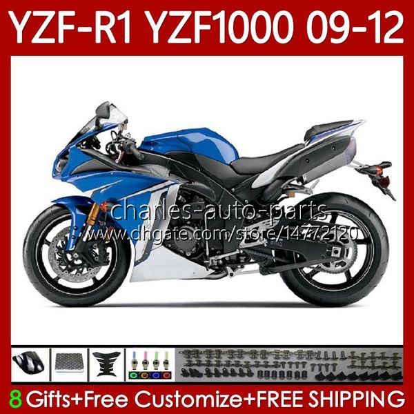 Corps OEM pour Yamaha YZF-R1 YZF1000 YZF R 1 1000 CC 2009-2012 Bodywork 92NO.34 YZF Bleu clair R1 1000CC YZFR1 09 10 11 12 YZF-1000 2009 2012 2012 Kit de carénage Moto 2012