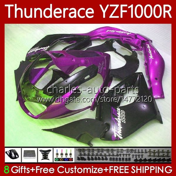 Corps OEM pour YAMAHA YZF1000R Thunderace YZF 1000R 1000 Rose noir R 96-07 Carrosserie 87No.153 ZF-1000R 96 97 98 99 00 01 YZF1000-R 02 03 04 05 06 07 1996 2007 Kit de carénages