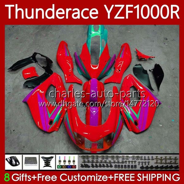 Corps OEM pour YAMAHA YZF1000R Thunderace YZF 1000R 1000 R 96-07 Carrosserie Nouveau rouge 87No.151 ZF-1000R 96 97 98 99 00 01 YZF1000-R 02 03 04 05 06 07 1996 2007 Kit de carénages