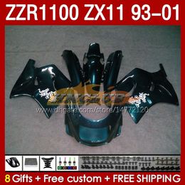 OEM Body Kit Voor KAWASAKI NINJA ZX-11 R ZZR1100 93-01 ZX 11 R 11R ZX11R 93 94 95 96 01 165No.104 ZX11 R ZZR-1100 ZZR 1100 CC ZX-11R 1997 1998 1999 2000 200 1 Kuip groene kolf