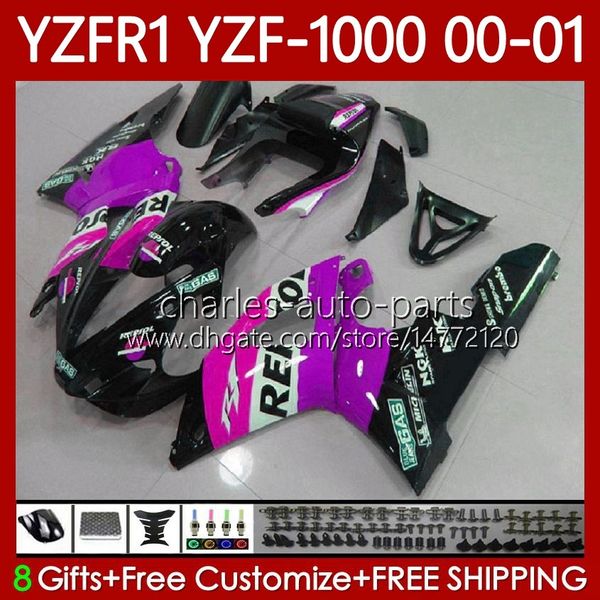 Kit de carrosserie OEM pour YAMAHA Repsol Purple YZF-1000 YZF-R1 YZF 1000 CC R 1 2000 2001 2002 2003 Carrosserie 83No.116 YZF R1 1000CC 00-03 YZF1000 YZFR1 00 01 02 03 Carénage de moto