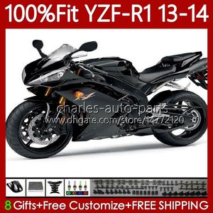 OEM Body Kit For YAMAHA YZF-R1 YZF1000 YZF R 1 2013-2014 MOTO Bodywork 97No.89 YZF R1 1000 CC 2013 2014 1000CC YZF-1000 YZFR1 13 14 Injection mold Fairing Matte black