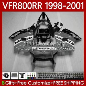 OEM-bodys voor HONDA VFR 800RR 800 CC RR Interceptor 1998-2001 128NO.134 VFR-800 VFR800 RR VFR800RR 98 99 00 01 800CC VFR800R 1998 1999 2000 2001 FUNING KIT REPSOL GRIJS