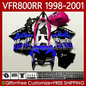 OEM-bodys voor HONDA VFR 800RR 800 CC RR INTERCECTOR 1998-2001 128NO.151 VFR-800 REPSOL BLAUW VFR800 RR VFR800RR 98 99 00 01 800CC VFR800R 1998 1999 2000 2001 Fairing Kit