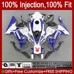 OEM Bodys Kit voor Honda CBR 1000 Wit Blauw CC RR 1000RR 2006-2007 Carrosserie 59NO.128 CBR1000-RR 1000CC 2006 2007 CBR1000 RR CBR1000RR 06 07 Injectie Mold Balveringen