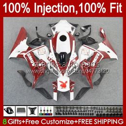 OEM BODY KIT PARA HONDA CBR WHITE RED 1000 CC RR 1000 CC RR 1000RR 2006-2007 Bodywork 59NO.123 CBR1000-RR 1000CC 2006 2007 CBR1000 RR CBR1000RR 06 07 Faulderes de molde de inyección