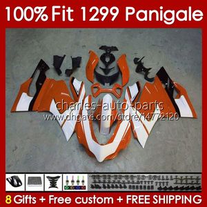 OEM carrosserie voor Ducati Panigale 959 1299 S R 959R 1299R 1299S 15 16 17 18 Body 140no.34 Frame 959S 2015 2015 2017 2018 959-1299 15-18 Injectie Mold Fairing Orange White Blk