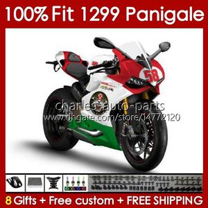 Carrosserie OEM pour DUCATI Panigale 959 1299 S R 959R 1299R 1299S 15 16 17 18 Corps 140No.61 Cadre 959S 2015 2016 2017 2018 959-1299 15-18 Moule à injection Carénage vert stock