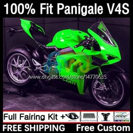 Carrosserie OEM pour DUCATI Panigale V 4 V4 S R V4S V4R 2018 2019 2020 2021 Kit carrosserie 1DH.54 Street Fighter V4-S V4-R 18-21 V-4S V-4R 18 19 20 21 Carénage de moulage par injection vert clair