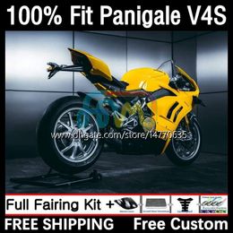 Carrocería OEM para DUCATI Panigale V 4 V4 S R V4S V4R 2018 2019 2020 2021 Kit de carrocería 1DH.7 Street Fighter V4-S V4-R 18-21 V-4S V-4R 18 19 20 21 Carenado de molde de inyección amarillo