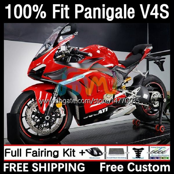 Carrocería OEM para DUCATI Panigale V 4 V4 S R V4S V4R 2018 2019 2020 2021 Kit de carrocería 1DH.26 Street Fighter V4-S V4-R 18-21 V-4S V-4R 18 19 20 21 Molde de inyección Carenado rojo brillante