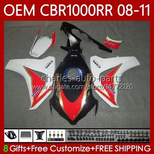 Carrocería OEM para HONDA CBR-1000 CBR 1000CC 1000RR 2008 2009 2010 2011 Cuerpo 60No.118 CBR1000 CBR 1000 RR CC 08-11 CBR1000RR Azul rojo 08 09 10 11 Molde de inyección Carenado