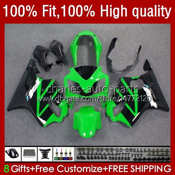 Carrocería OEM para HONDA CBR 600F4i 600 F4i FS CC F4 i CBR600F4i 04-07 55No.172 600CC Green blk CBR600 F4i 04 05 2006 2007 CBR600FS 2004 2005 06 07 Kit de carenado de inyección