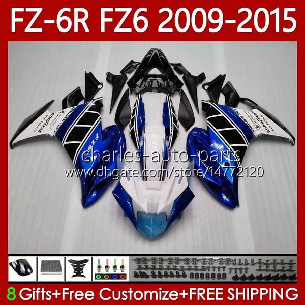 Carrosserie OEM pour YAMAHA FZ600 FZ 6R 6N 6 FZ6 R N 600 Blanc bleu 2009-2015 Corps 103No.191 FZ6R FZ6N FZ-6R 09 10 11 12 13 14 15 FZ-6N 2009 2010 2011 2012 2013 2014 2 015 Carénage