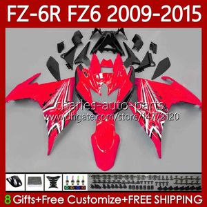 Carrosserie OEM Pour YAMAHA FZ600 FZ 6R Rouge brillant 6N 6 FZ6 R N 600 2009-2015 Corps 103No.214 FZ6R FZ6N FZ-6R 09 10 11 12 13 14 15 FZ-6N 2009 2010 2011 2012 2013 201 4 2015 Carénage