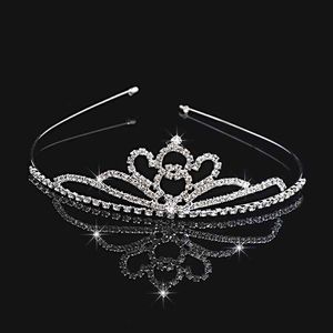 Meisjes kronen met steentjes bruiloft sieraden bruids hoofdeces verjaardagsfeestje prestaties pageant crystal tiaras bruiloft accessoires # BW-T042