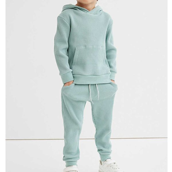 OEM Cotton Teen Boy Clothes Long Jersey Set Swear Twirt and Pant 2pic Baby Tracksuit Amording Kids Clothing Suisse