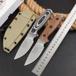 OEM ESEE-3 ROWEN CANCIÓN TÁCTICA DE CANTA TÁCTICA FIJA 3.543 "9CR18MOV Hoja de acero G10/Mango de lino Herramienta al aire libre Knvies de defensa personal de defensa personal