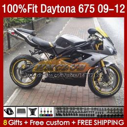 OEM Fairings For Daytona 675 675R 2009-2012 09 12 Bodywork 150No.111 Daytona675 2009 2010 2012 Body Daytona 675 R 09 10 11 12 Spuitvorm Mold Bereidy Black Glossy Black Glossy Black Glossy