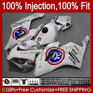 Carénages OEM pour HONDA CBR 1000 CBR1000 RR CC 04-05 Corps 52No.156 CBR 1000RR 1000CC CBR1000RR Blanc bleu R 04 05 Carrosserie CBR-1000 2004 2005 Kit de carénage de moulage par injection