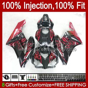 OEM-ballen voor HONDA CBR 1000 CBR1000 RR CC 04-05 Body 52NO.134 CBR 1000RR 1000CC CBR1000RR 04 05 CANDWERK CBR-1000 2004 2005 Injectie Mold Fairing Kit Rode Vlammen