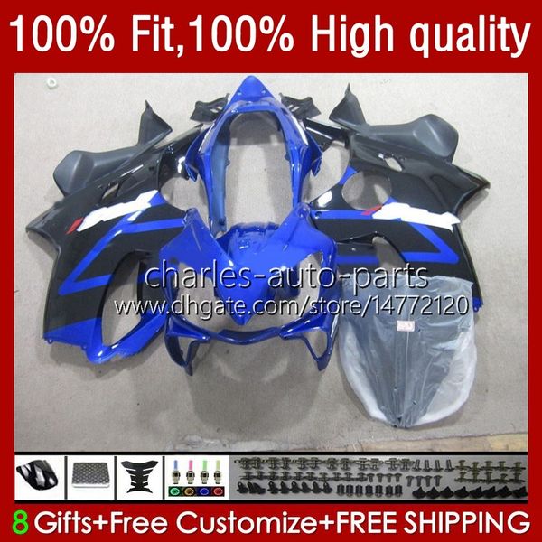 Carenados OEM para HONDA CBR600F4i Azul negro CBR 600F4i 600 F4i FS CC F4 i 2004-2007 55No.124 CBR600FS CBR600 F4i 04 05 06 07 600CC 2004 2005 2006 2007 Kit de moldeo por inyección