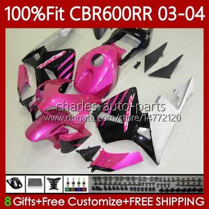 OEM-ballen voor HONDA CBR600F5 CBR 600 RR F5 CC Rose Pink 2003 2004 Body 71NO.91 CBR 600CC 600RR 600F5 03-04 CBR-600 CBR600 RR CBR6DRR 03 04 Injectie Mold Carrosserie