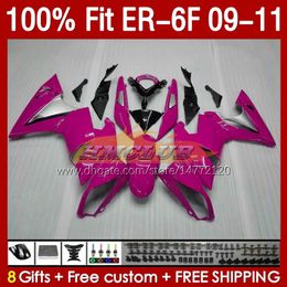 OEM-kuipen voor Kawasaki Ninja 650R ER 6 F 650 R 2009-2011 Pink Glossy Bodywork 149No.62 650-R ER-6 F ER 6F ER-6F 2009 2010 2011 ER6 F ER6F 09 10 11 Injectie Mold Fairing Kit