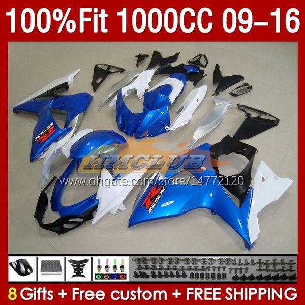 Carenados OEM para SUZUKI GSXR1000 GSXR 1000 CC 2009 2010 2011 2012 2013 14 15 16 151No.131 1000CC K9 GSXR-1000 09 10 11 12 13 2014 2015 2016 Inyección Carenado azul stock