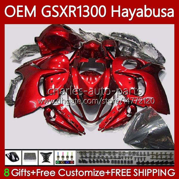 Carenados OEM para SUZUKI Hayabusa Rojo brillante GSXR-1300 2014 2015 2016 2017 2018 2019 77No.86 GSXR 1300 CC GSX R1300 08-19 1300CC GSXR1300 08 09 10 11 12 13 Cuerpo de inyección