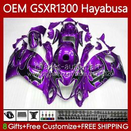 OEM-voogdingen voor Suzuki Hayabusa GSXR-1300 2014 2015 2016 2017 2018 2019 77 NO.102 GSXR 1300 CC GSX R1300 Paars Vlammen 08-19 1300CC GSXR1300 08 09 10 11 12 13 Injectielichaam