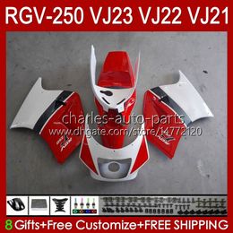 Carenados OEM para SUZUKI RGV250 SAPC VJ23 RVG250 250CC VJ 23 Carenado RGV-250CC 97 98 Carrocería 107HC.10 RGV-250 Panel RGVT-250 RGVT RGV 250 CC 1997 1998 Bodys white factory