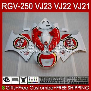 OEM-voogdings voor Suzuki RGV250 SAPC VJ23 RVG250 250CC VJ 23 Cowling RGV-250CC 97 98 Carrosserie 107HC.8 RGV-250 Panel RGVT-250 Rood Lucky Blk RGVT RGV 250 CC 1997 1998 Bodys