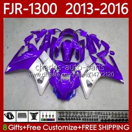 Carénages OEM pour YAMAHA FJR 1300 A CC FJR1300A FJR-1300 2013 2014 2015 2016 Carrosserie 112No.65 FJR-1300A 2001-2016 Ans FJR1300 13 14 15 16 Moto Body Kit Nouveau violet