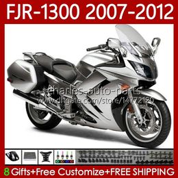 OEM-vogels voor Yamaha FJR-1300 FJR 1300 Gloss Zilver A CC FJR1300 07 08 09 10 11 12 Moto Body 108NO.54 FJR-1300A 2007 2008 2009 2010 2011 2012 FJR1300A 01-12 Carrosserie Kit