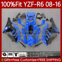 Carénages OEM Pour YAMAHA YZF R 6 YZF R6 600 YZF-R6 YZF600 99No.59 YZF-600 Blueflames 2008 2009 2010 2011 2012 2013 2014 2015 2016 YZFR6 08 09 10 11 12 13 15 16 Corps d'injection