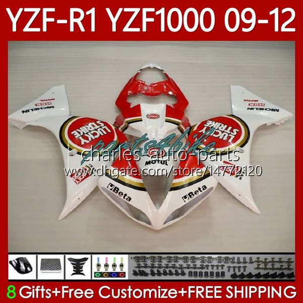 Carénages OEM pour Yamaha YZF-R1 YZF R1 1000 CC YZF1000 YZFR1 Lucky Strike 09 10 11 12 Carrosserie 92No.50 YZF R 1 1000CC 2009 2010 2011 2012 YZF-1000 2009-2012 Kit de carrosserie MOTO