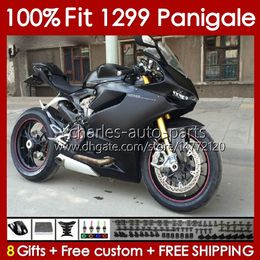 OEM Fairings Kit voor Ducati Panigale 959R 1299R 1299S 959 1299 S R 2015 2015 2017 2018 Body 140no.77 959-1299 15-18 959S 15 16 17 18 Spuitvorm Mat Black Matte zwart